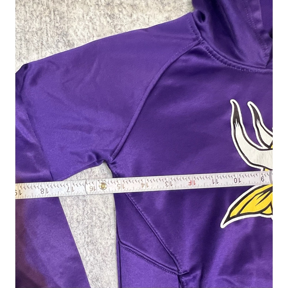 Minnesota Vikings Hoodie Youth Boys 8 Purple Pullover NFL Activewear Sweatshirt - Picture 11 of 11
